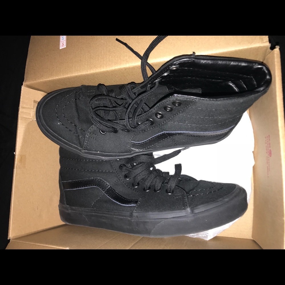 All Black Hightop Vans
